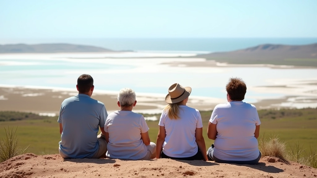 Grupo disfrutando del paisaje